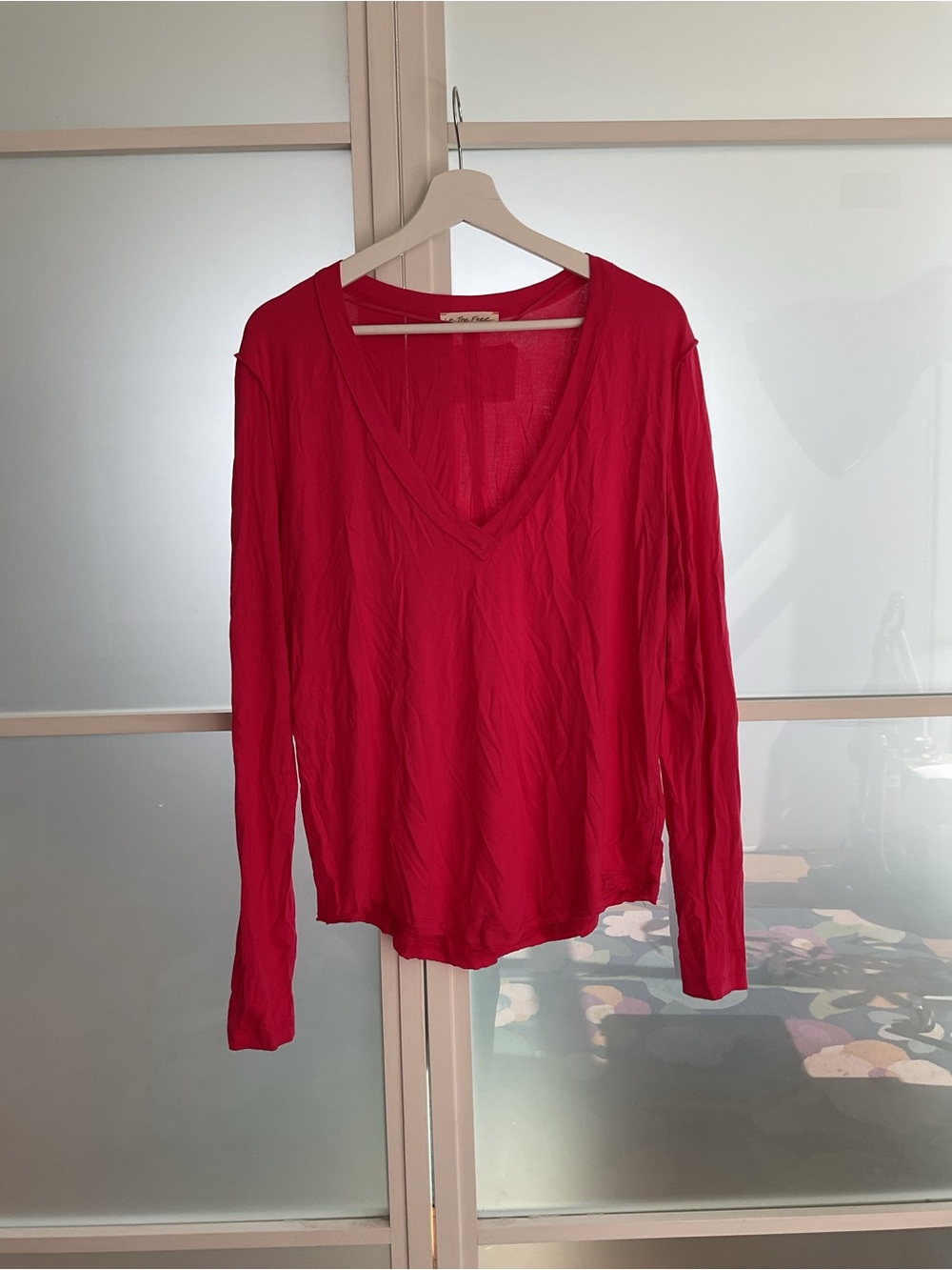 We The Free Women's V-Neck Long Sleeve Top - magenta